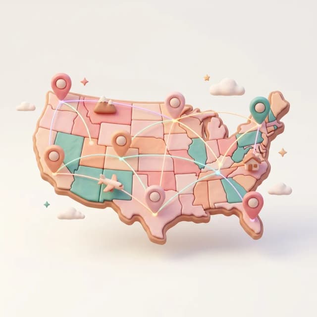 Multi-state licensure map