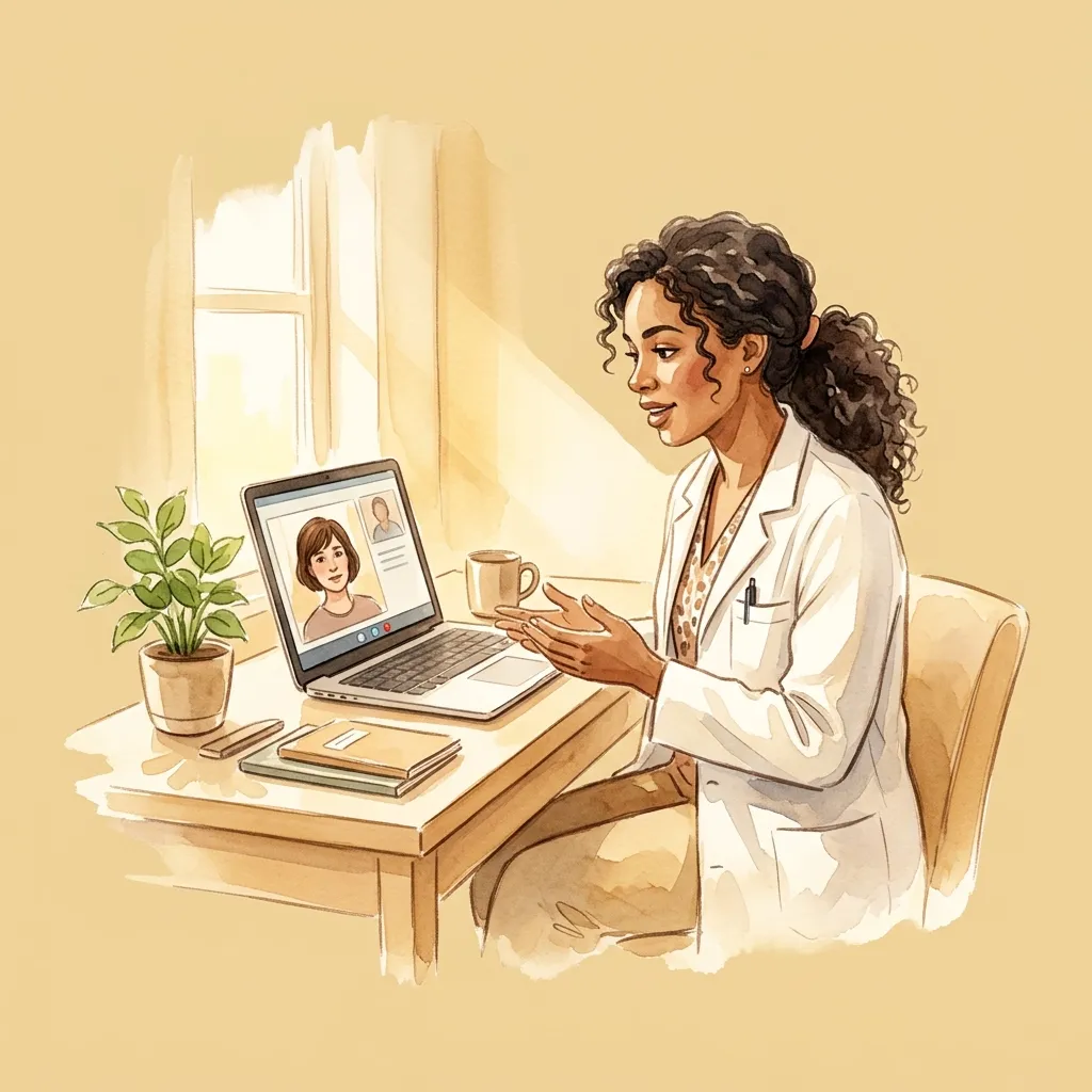 Telehealth PMHNP virtual session